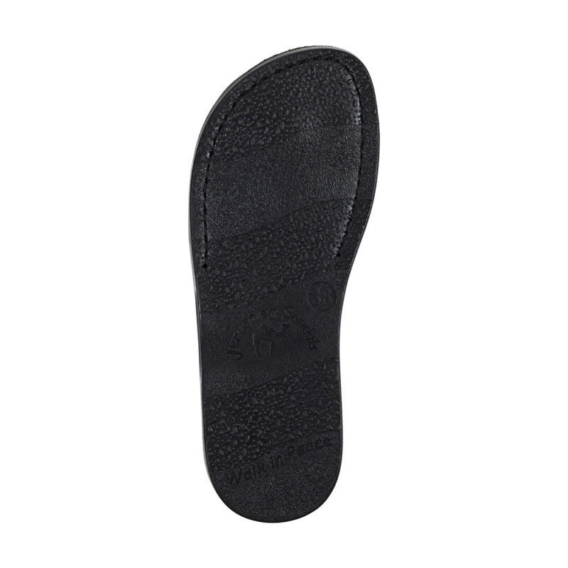 zedelle Black Nubuck Asymmetrical Toe Loop Sandal - Image 4