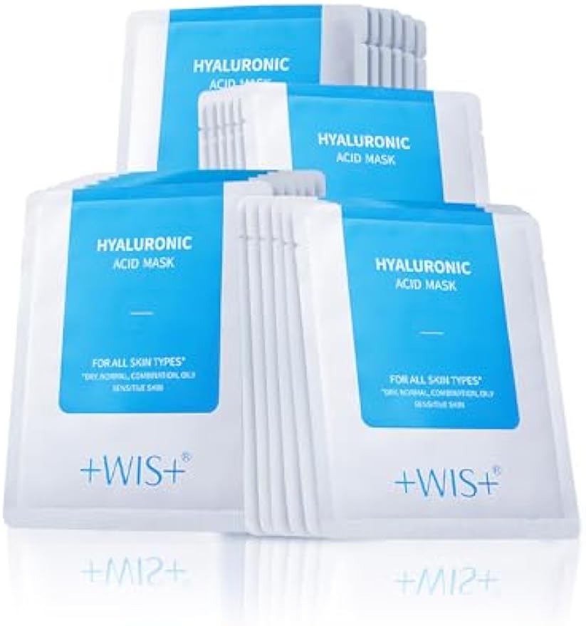 +WIS+ Hyaluronic Acid Face Mask 24 EA with Hyaluronic Acid Serum and Vitamin B5, Hydrating Facial Mask for Dry Skin, Anti-Aging Mask to Plump and Repair Dehydrated Skin, Safe on Sensitive Skin - Image 7