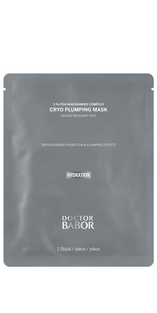 BABOR Doctor Cryo Plumping Mask, Refreshing and Nourishing Cloth Mask, Instant Moisture Boost for 24 Hours, Smoother and Plumper Skin, Vegan, Pack of 1