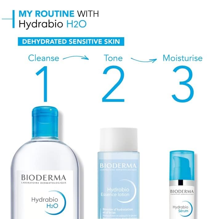 Bioderma - Hydrabio H2O Micellar Water - Face Cleanser and Makeup Remover - Micellar Cleansing Water for Dehydrated Sensitive Skin - Image 6