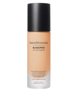 bareMinerals Barepro Performance Wear Liquid Foundation SPF 20, Breathable Makeup for Face, Full Coverage, 24HR Wear, Natural Matte Finish, Vegan