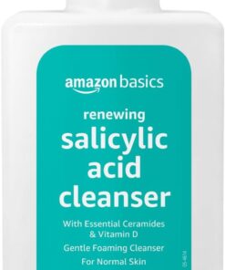 Amazon Basics Cleanser Face Wash - Renewing Salicylic Acid with Ceramides & Vitamin D, 8 fl oz, 1-Pack