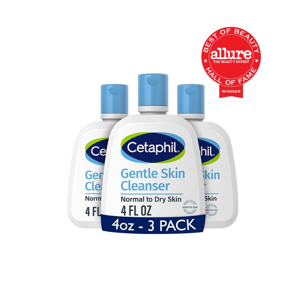Cetaphil Face Wash, Hydrating Gentle Skin Cleanser for Dry to Normal Sensitive Skin, 4 oz 3 Pack, Fragrance Free, Soap Free and Non-Foaming - Image 2