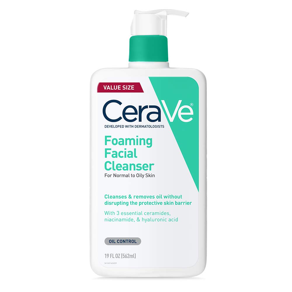 CeraVe Foaming Facial Cleanser, Daily Face Wash for Oily Skin, Hyaluronic Acid + Ceramides + Niacinamide, Fragrance Free & Paraben Free, Non-Drying Oil Control Face Wash, 16 Fluid Ounces - Image 8
