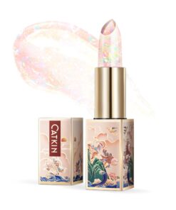 CATKIN Lip Balm Tinted Color Changing Lipstick Ultra Hydrating Lip Moistrurizer Lip Care with Vitamin E Nourishing For Cracked & Dry Lips 0.12 oz C04 Rainbow