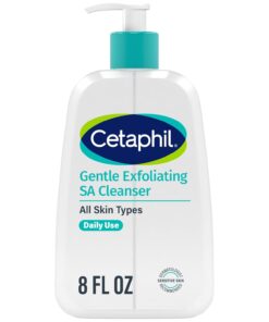Cetaphil Gentle Exfoliating SA Cleanser, Foaming Gel Cleanser for All Skin Types, 8 Oz Pump Bottle, Salicylic Acid, Mandelic Acid & Gluconolactone, Gently Exfoliates, Dermatologist Recommended Brand