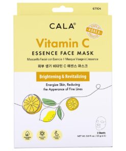 Cala Vitamin-c essence facial mask sheets 5 count, 5 Count