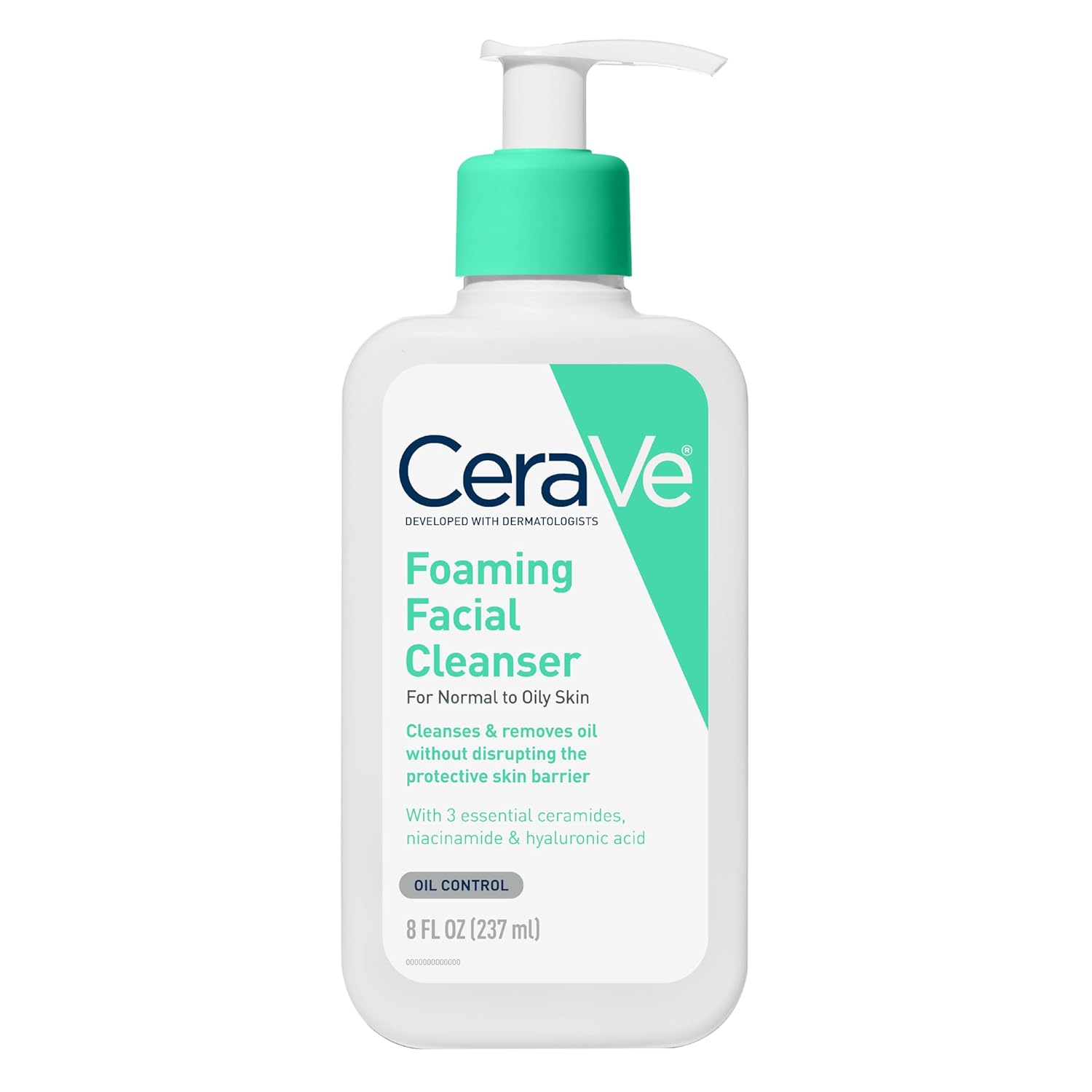 CeraVe Foaming Facial Cleanser, Daily Face Wash for Oily Skin, Hyaluronic Acid + Ceramides + Niacinamide, Fragrance Free & Paraben Free, Non-Drying Oil Control Face Wash, 16 Fluid Ounces - Image 7