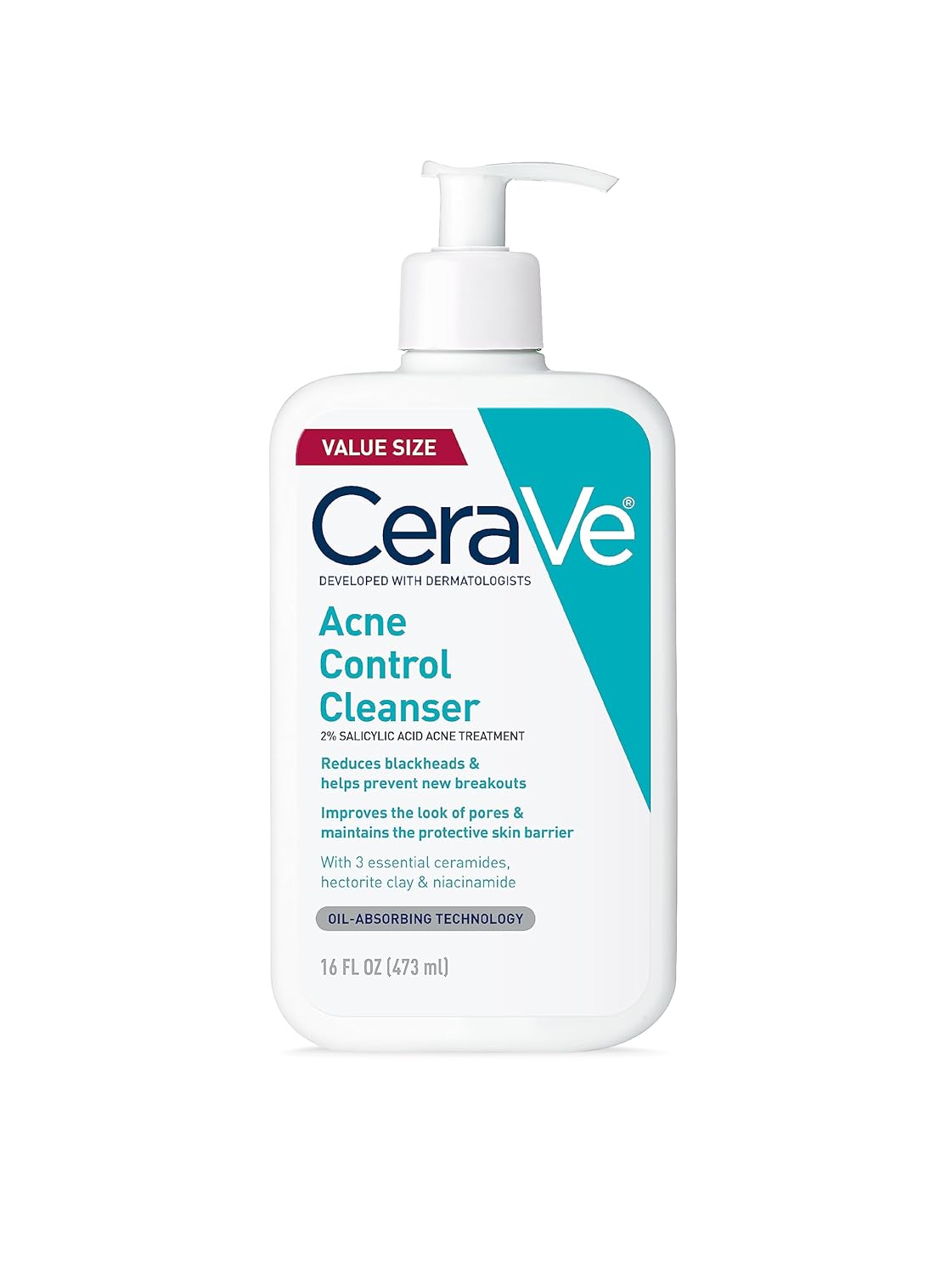 CeraVe Acne Treatment Face Wash, Salicylic Acid Cleanser with Purifying Clay, Niacinamide, and Ceramides, Pore Control and Blackhead Remover, 8 Ounce - Image 7