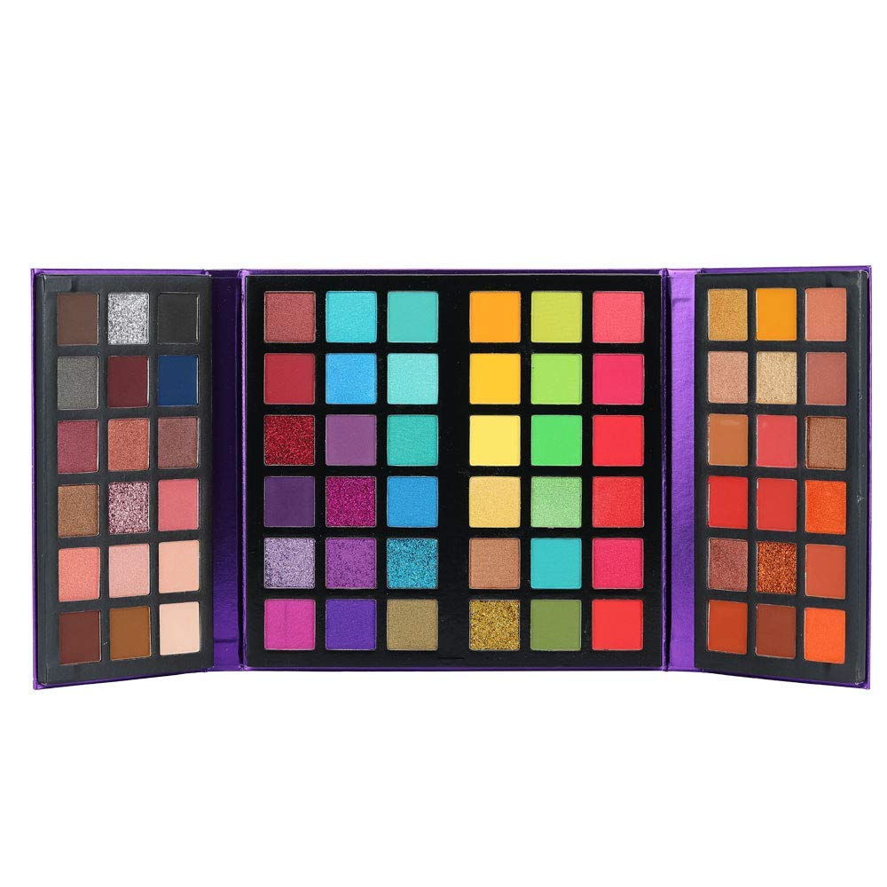 BestLand 72 Colors Ultra Secret Eyeshadow Palette, 4 in1 Color Board Matte Shimmer Glitter Nude Natural All In One Makeup Palette Blendable Pigmented Make Up Green Eye Shadow Pallet Gift Kit - Image 3