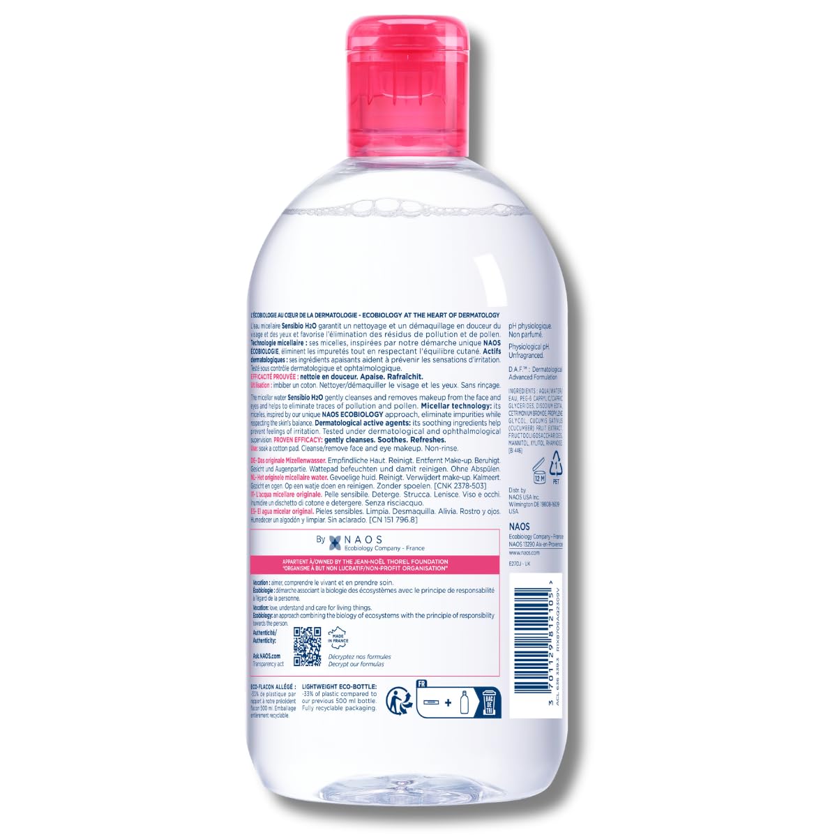 Bioderma - Sensibio - H2O Micellar Water - Makeup Remover Cleanser - Face Cleanser for Sensitive Skin - Image 3