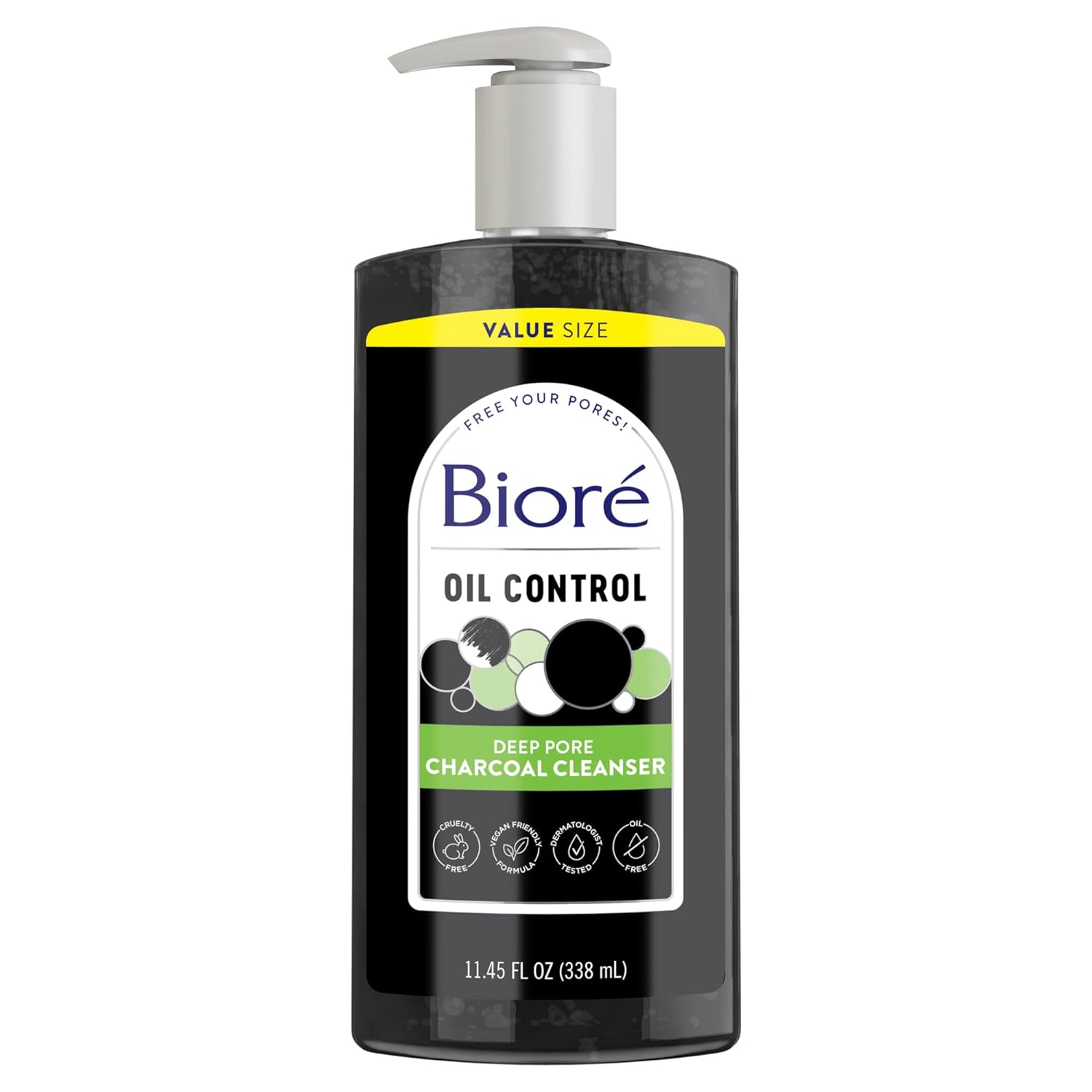 Biore Deep Pore Charcoal Face Wash, Daily Facial Cleanser for Dirt & Makeup Removal, for Oily Skin, 6.77 Oz - Image 9