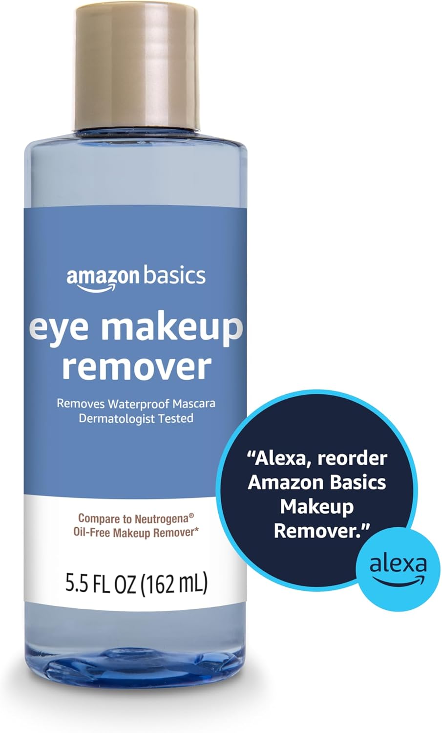 Amazon Basics Eye Makeup Remover, Removes Waterproof Mascara, Dermatologist Tested, Fragrance Free, 5.5 Fl Oz (Pack of 1) - Image 4