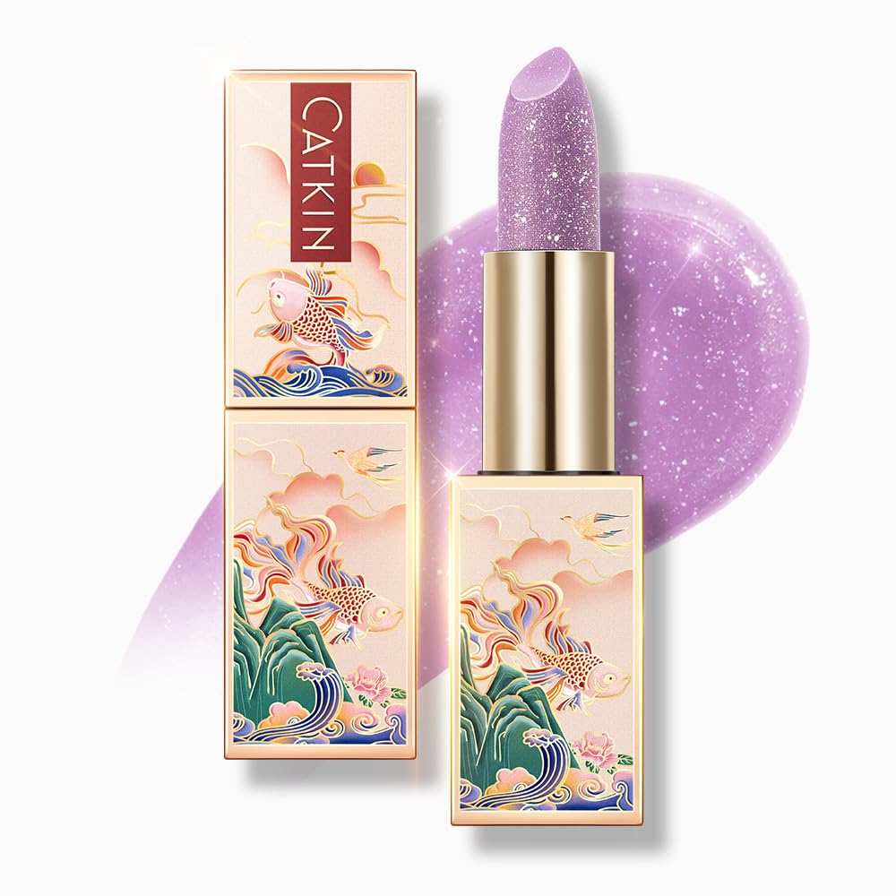 CATKIN Lip Balm Tinted Color Changing Lipstick Ultra Hydrating Lip Moistrurizer Lip Care with Vitamin E Nourishing For Cracked & Dry Lips 0.12 oz C04 Rainbow - Image 29