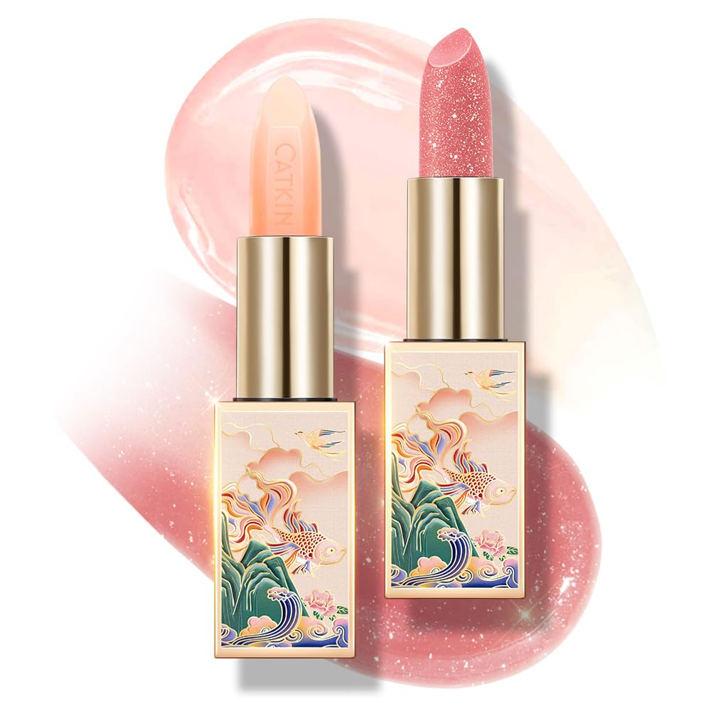 CATKIN Lip Balm Tinted Color Changing Lipstick Ultra Hydrating Lip Moistrurizer Lip Care with Vitamin E Nourishing For Cracked & Dry Lips 0.12 oz C04 Rainbow - Image 9