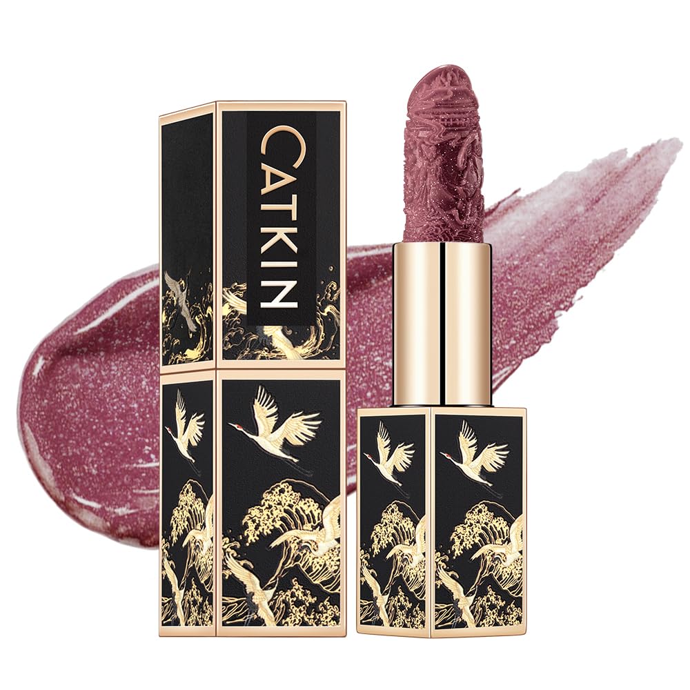 Catkin Moist Lipstick Hydrating High Impact Color Infused with Vitamin E and Avocado Oil Smooth Soft Texture Long Lasting Pink Glow Shimmer Finish 133 - Image 20