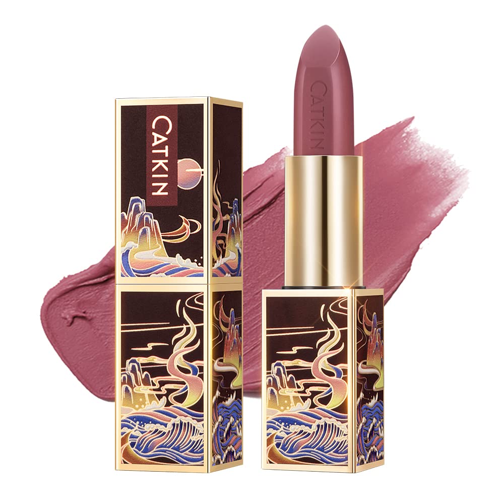 Catkin Moist Lipstick Hydrating High Impact Color Infused with Vitamin E and Avocado Oil Smooth Soft Texture Long Lasting Pink Glow Shimmer Finish 133 - Image 23