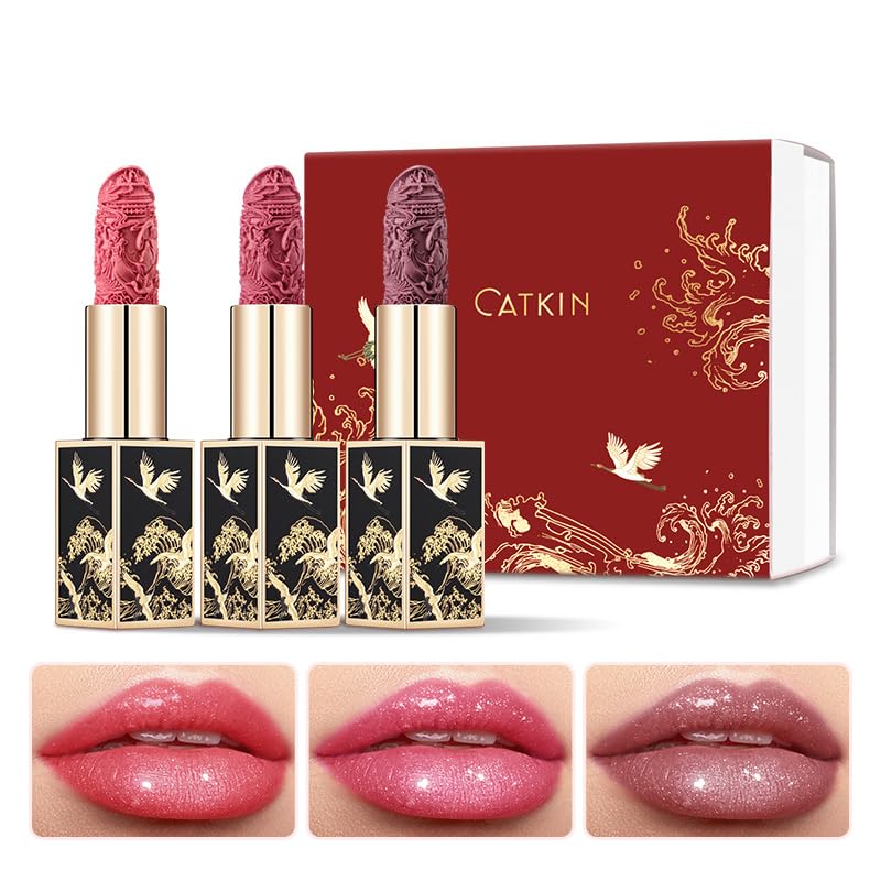 Catkin Moist Lipstick Hydrating High Impact Color Infused with Vitamin E and Avocado Oil Smooth Soft Texture Long Lasting Pink Glow Shimmer Finish 133 - Image 16