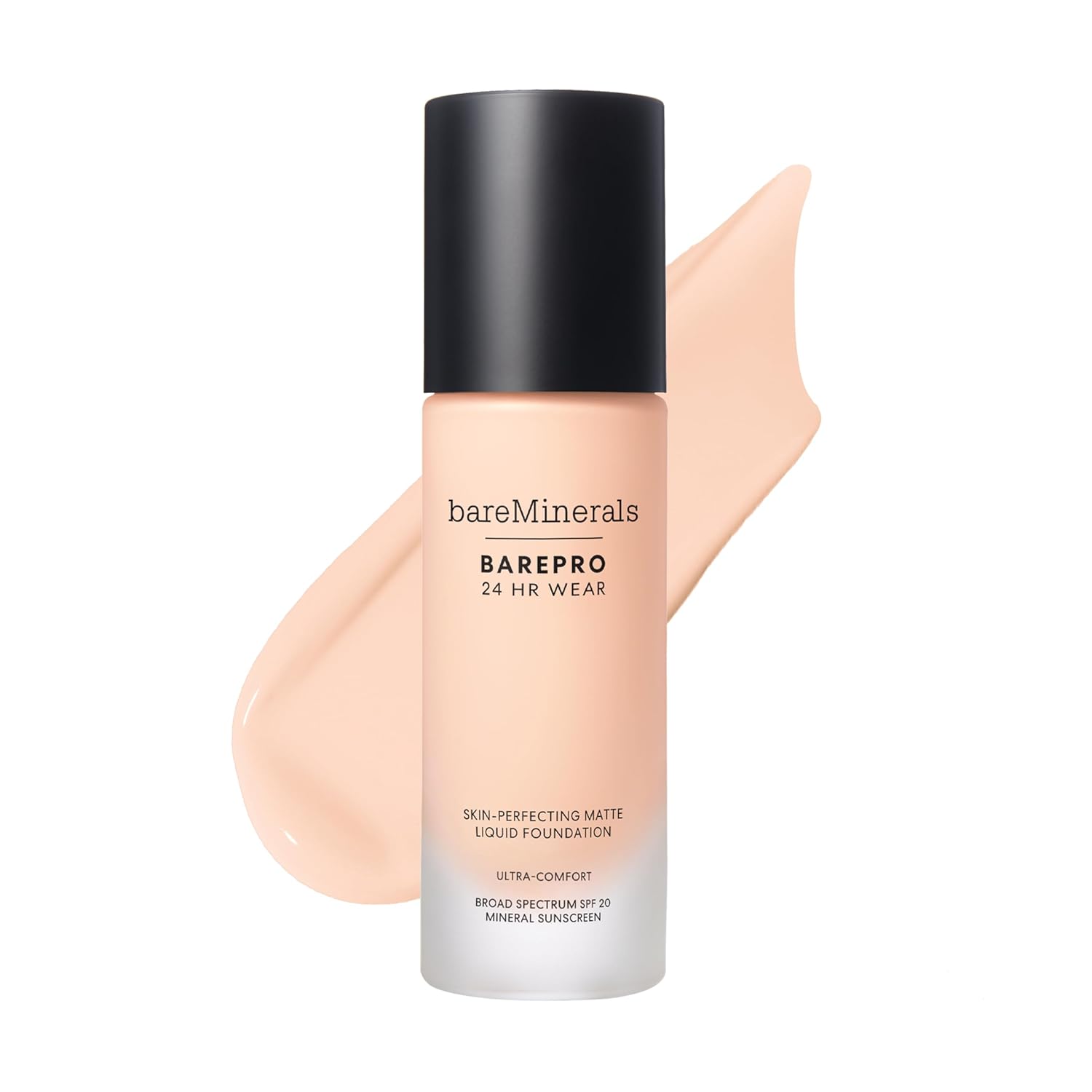 bareMinerals Barepro Performance Wear Liquid Foundation SPF 20, Breathable Makeup for Face, Full Coverage, 24HR Wear, Natural Matte Finish, Vegan - Image 8