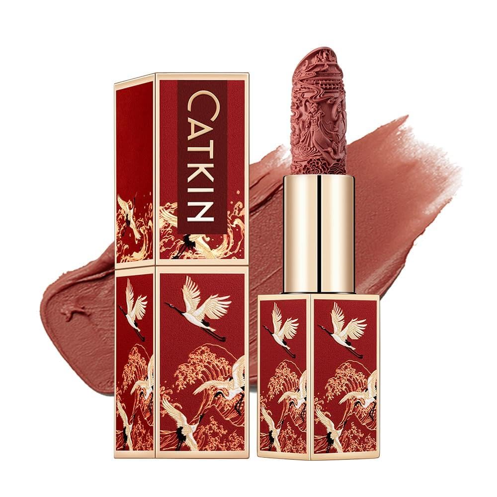 Catkin Moist Lipstick Hydrating High Impact Color Infused with Vitamin E and Avocado Oil Smooth Soft Texture Long Lasting Pink Glow Shimmer Finish 133 - Image 21