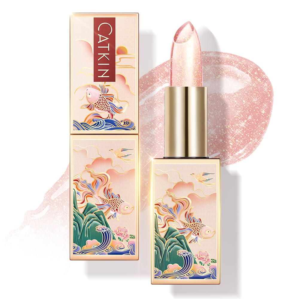 CATKIN Lip Balm Tinted Color Changing Lipstick Ultra Hydrating Lip Moistrurizer Lip Care with Vitamin E Nourishing For Cracked & Dry Lips 0.12 oz C04 Rainbow - Image 28