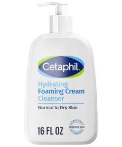Cetaphil Cream to Foam Face Wash, Hydrating Foaming Cream Cleanser, 16 oz, For Normal to Dry, Sensitive Skin, with Soothing Prebiotic Aloe, Hypoallergenic, Fragrance Free