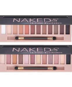 2 Pack 12 Colors Makeup Nude Colors Eyeshadow Palette Natural Nude Matte Shimmer Glitter Pigment Eye Shadow Pallete Set Waterproof Smokey Professional Beauty Makeup Kit (2 PCS)