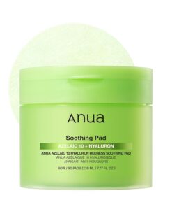 Anua Azelaic 10 Hyaluron Redness Soothing Pad, Troubled & Spot Care with Korean toner pads, Quick & Easy Stretchable Facial Mask with Azelaic acid, Hyaluronic Acid, Korean Skin Care (90 pads)