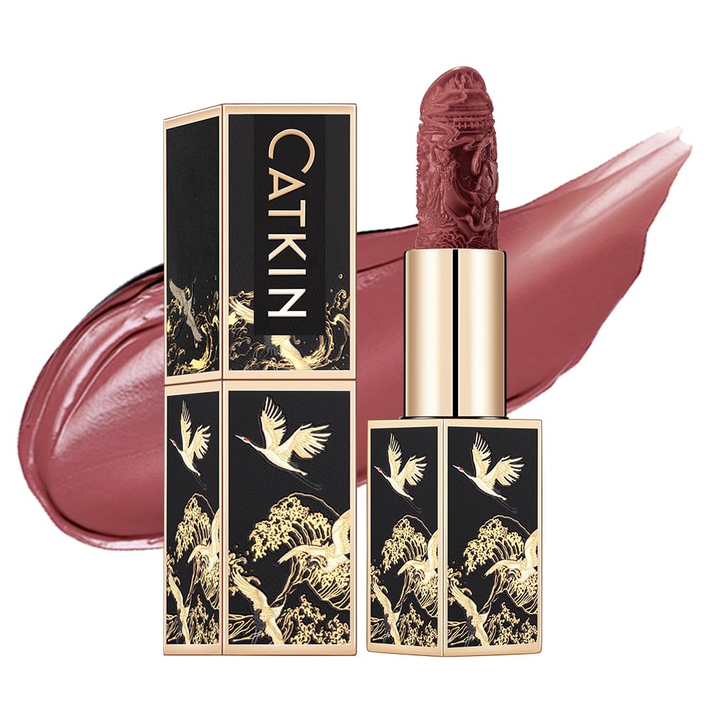 Catkin Moist Lipstick Hydrating High Impact Color Infused with Vitamin E and Avocado Oil Smooth Soft Texture Long Lasting Pink Glow Shimmer Finish 133 - Image 31
