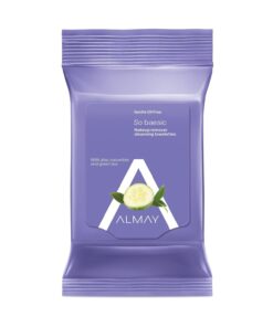 Almay Makeup Remover Wipes, Oil Free, Cleansing Towelettes, Hypoallergenic, Dermatologist-tested, 25 Count