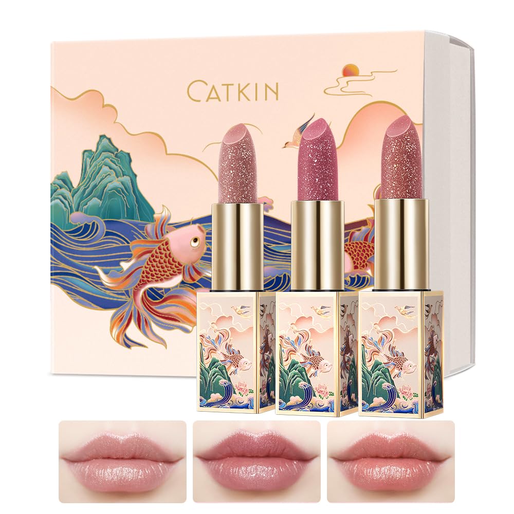 CATKIN Lip Balm Tinted Color Changing Lipstick Ultra Hydrating Lip Moistrurizer Lip Care with Vitamin E Nourishing For Cracked & Dry Lips 0.12 oz C04 Rainbow - Image 11