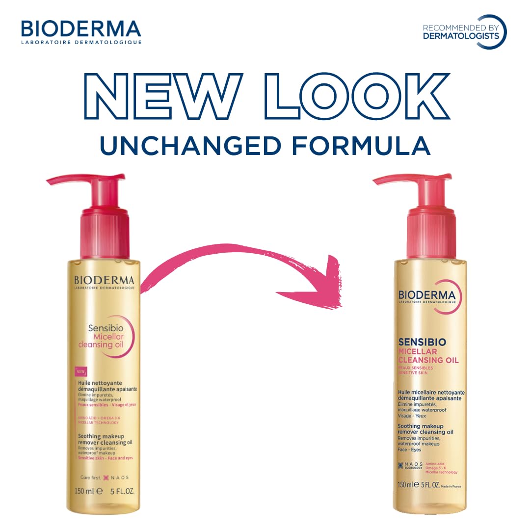 Bioderma Sensibio Micellar Cleansing Oil, 1st Ecobiological Micellar Formula Gentle Face Cleanser That Deeply Cleanses - Image 3