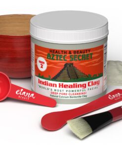 Aztec Secret Essential Indian Clay Mask Kit by Etana – 100% Natural Calcium Bentonite for Deep Pore Cleansing - Facial, Hair & Body Detox Set With Accessories