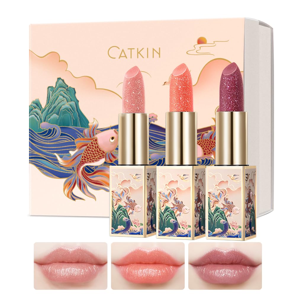 CATKIN Lip Balm Tinted Color Changing Lipstick Ultra Hydrating Lip Moistrurizer Lip Care with Vitamin E Nourishing For Cracked & Dry Lips 0.12 oz C04 Rainbow - Image 12