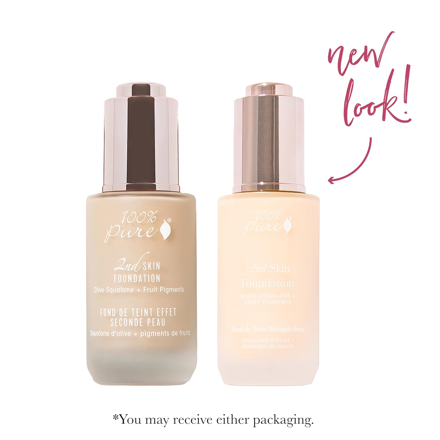 100% PURE 2nd Skin Lightweight Serum Foundation Anti-Aging Face Makeup - Blendable Coverage Liquid Hydration Boost for Soft Plumped Up Glow, Vegan Shade 1 (Neutral w/Yellow Undertone) - 1.18 Fl Oz - Image 4