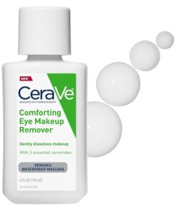 CeraVe Eye Makeup Remover with Hyaluronic Acid and Ceramides, Waterproof, Non-Comedogenic, Fragrance Free, Non-Greasy & Ophthalmologist Tested, 4 Ounces