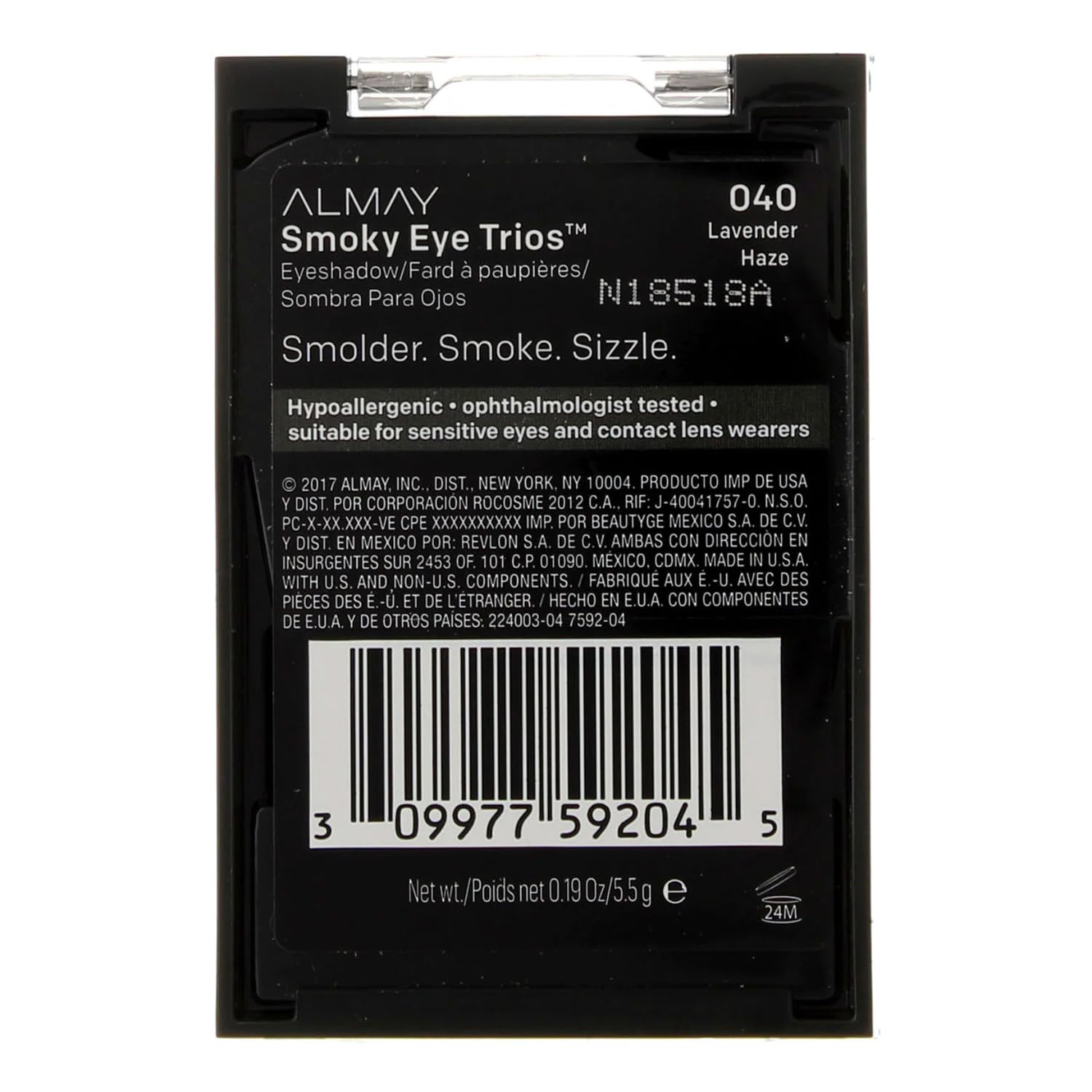 Almay Shadow Trio Palette, Longlasting Smoky Eyeshadow Makeup, Three Shades, Hypoallergenic, 040 Lavender Haze, 0.087 oz - Image 2