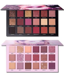 2Pcs Twilight Dusk + Aromas Nude Eyeshadow Palette Makeup Set, Matte Shimmer Glitter Pressed Pearl All Highly Pigmented Blending Powder, Natural Velvet Texture Eye Shadow Kit