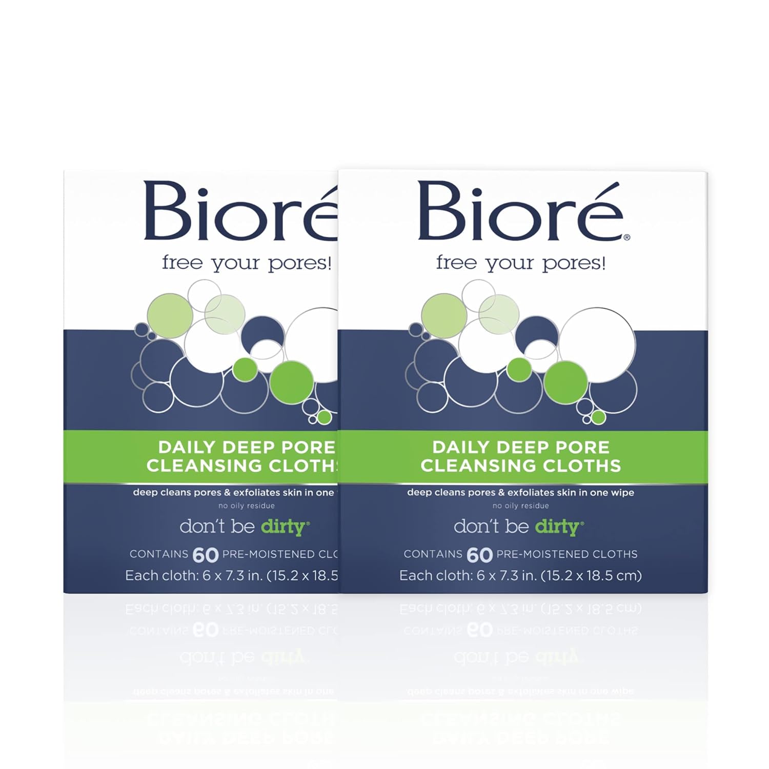 Bioré Daily Make Up Removing Cloths, Facial Cleansing Wipes with Dirt-grabbing Fibers for Deep Pore Cleansing without Oily Residue, 60 Count - Image 7