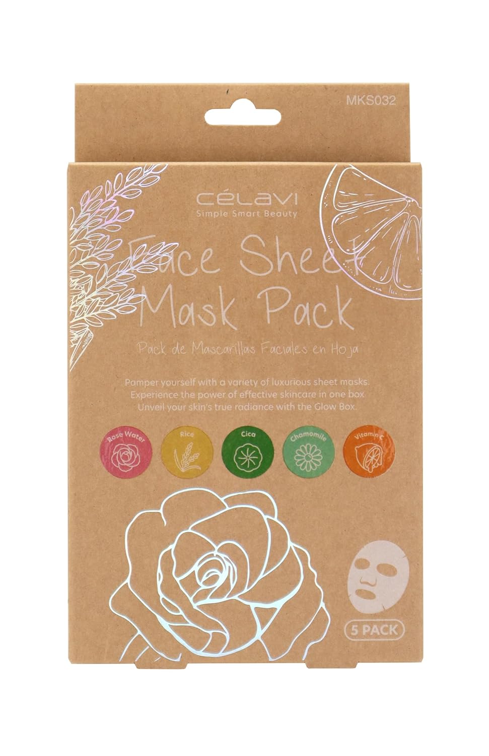 Celavi Essence Facial Sheet Face Mask Variety Set Classic Authentic Korean Moisturizing Skincare (12-Packs) - Image 7