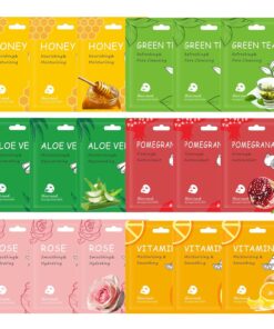 18 Pcs Face masks skincare,Face Mask Skin Care Bulk Pack, Hydrating Spa Face Mask For Sensitive Skin, Facial sheet mask,face masks bulk For Women/Teen Girls (18-Packs)