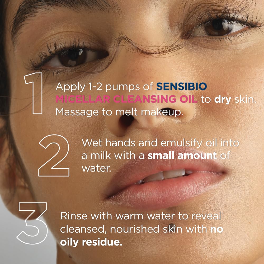 Bioderma Sensibio Micellar Cleansing Oil, 1st Ecobiological Micellar Formula Gentle Face Cleanser That Deeply Cleanses - Image 4