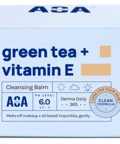 AOA STUDIO Green Tea & Vitamin E Cleansing Balm, Waterproof Makeup Remover, Oil Based Makeup Remover, K beauty Skin Care, Soothing and Brightening for All Skin Types, 3.38 Fl Oz, 100 ml