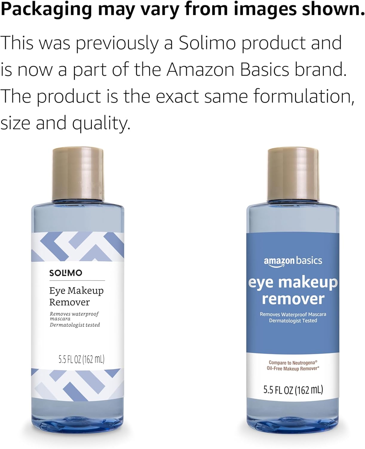 Amazon Basics Eye Makeup Remover, Removes Waterproof Mascara, Dermatologist Tested, Fragrance Free, 5.5 Fl Oz (Pack of 1) - Image 2