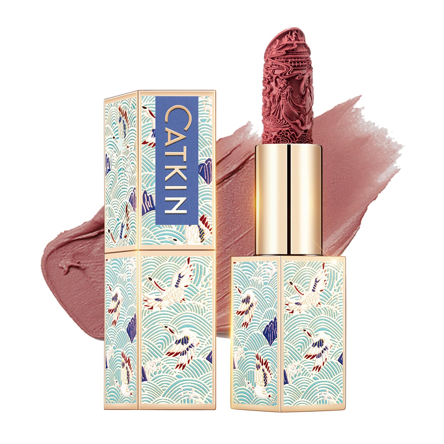Catkin Moist Lipstick Hydrating High Impact Color Infused with Vitamin E and Avocado Oil Smooth Soft Texture Long Lasting Pink Glow Shimmer Finish 133 - Image 8