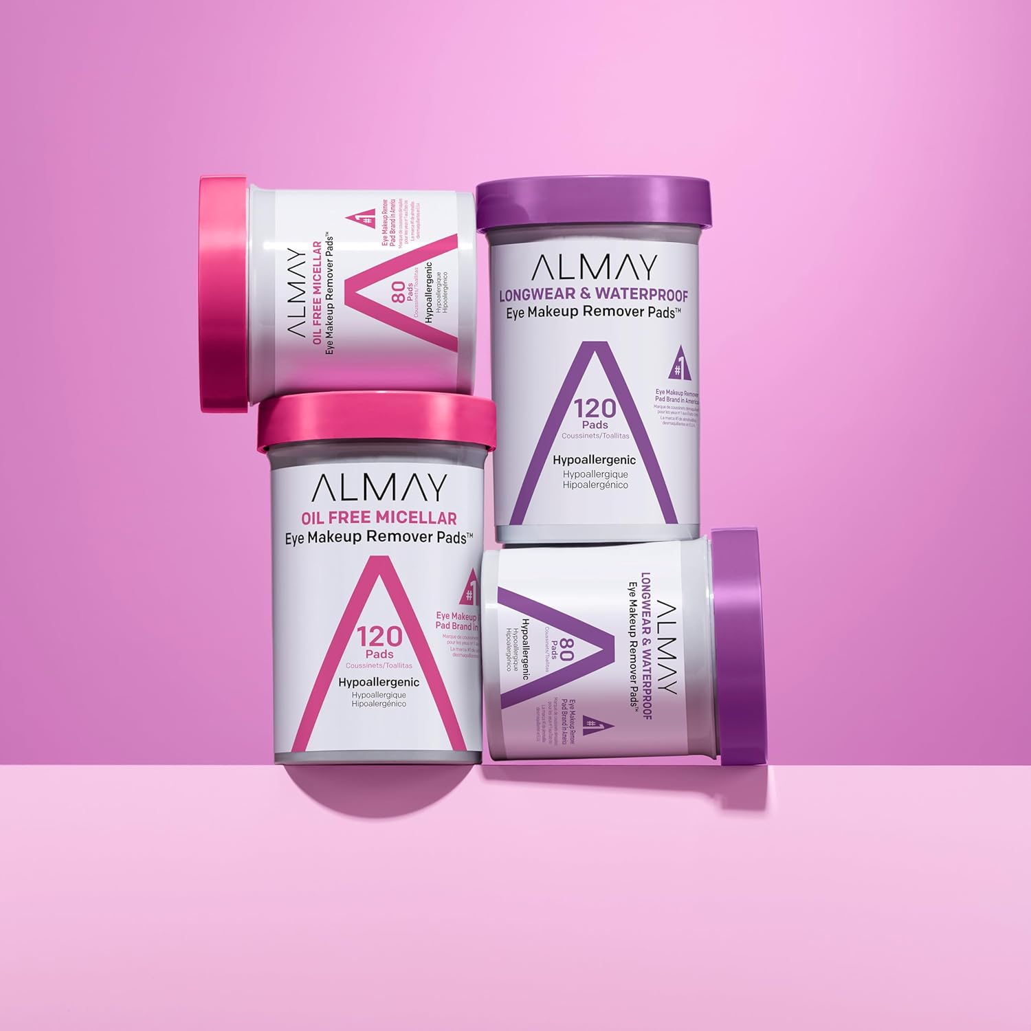 Almay Biodegradable Makeup Remover Pads, Longwear & Waterproof, Hypoallergenic, Fragrance-Free, Dermatologist & Ophthalmologist Tested, 120 count - Image 5