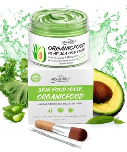 Clay Mask Avocado Dead sea Mud Stick Mask Natural Organic Green Tea Mud Mask Deep Cleansing Blackhead Removal Face Mask Nourishing Hydration Facial Mask With Blackhead Remover Extractor Tools (White)
