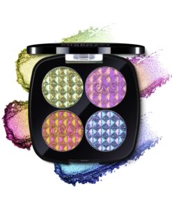 CHARMACY 4 Colors Chameleon Eyeshadow & Highlighter Palette - Shift-Infused Multichrome Pressed Pigments, Long-Lasting Velvet Finish, Vegan & Cruelty-Free Makeup Kit #01