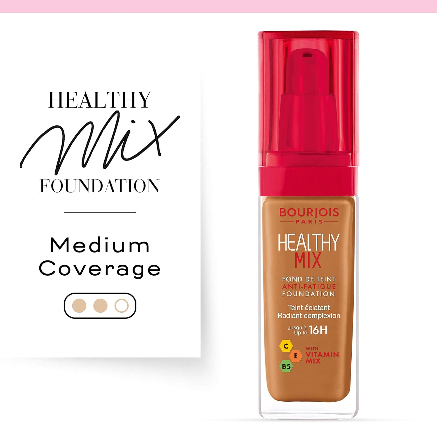 Bourjois Healthy Mix Anti-Fatigue Medium coverage Liquid Foundation 59 Amber, 30ml - Image 3