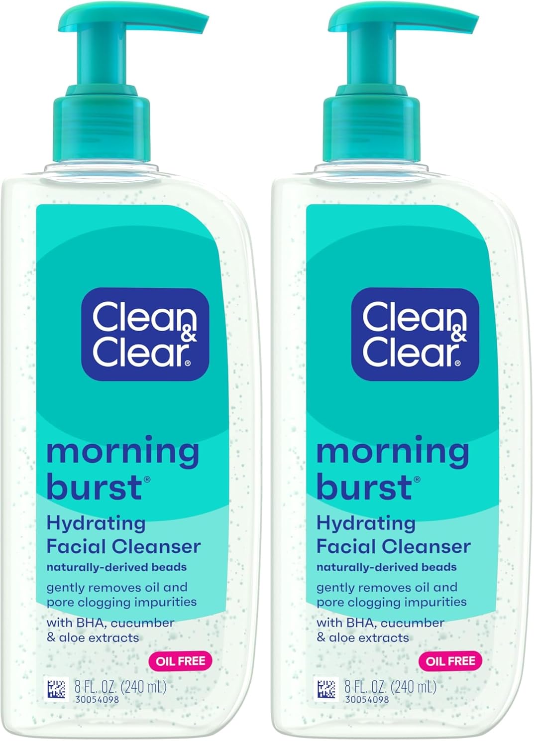 Clean & Clear Morning Burst Oil-Free Hydrating Facial Cleanser with BHA, Cucumber & Aloe Extracts, Face Wash Gently Removes Oil & Pore Clogging Impurities, 8 fl. oz - Image 7